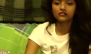 Indian College Forcible age teenager Divya Vulgarization Show