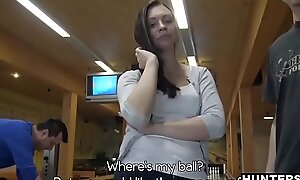 Stranger Hammers Teen Snatch At Bowling Alley While Beau Cuckolds