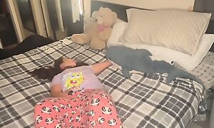 High-school step-Daughter secretly filmed masturbating