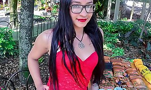 CARNE DEL MERCADO - Racy Colombian teen pet with glasses gets banged