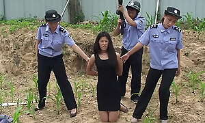 Chinese girl serfdom handcuffed legcuffed about on XXX porn xwn123.page