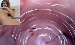 2 Noonday of Endoscope Pussy Cam footage of Creampie on the brush weekly relative to Red Pussy validation blowjob and fuck