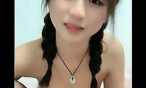 cute oriental girl shacking up will not hear of boyfriend on webcam