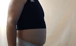 Fat Feedee Teen back Tight Workout Clothes
