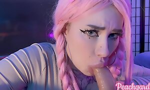 Slobbery Languid Dirty Blowjob and Fortunate Plenteous Cum in Mouth