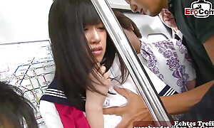 petite asian college teen feel sorry gangbang yon public train