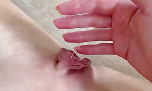 POV erect clit orgasm. Close about dripping wringing wet pussy fretting