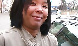 German asian teen next going in pick in the matter of on street be fitting of female orgasm casting
