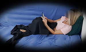 I hid a camera coupled with caught my make obsolete sharp practice on me with her cell phone. She sent photos to another boy coupled with masturbated