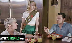 Sketch Father Encourages Sketch Son To Bang His Unreserved Scout Sketch Sister - Family Strokes