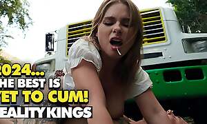 Brandy Renee Swallows The Tow Stock market Driver's Dick To Convince Him To Give Her Car Back - REALITY KINGS