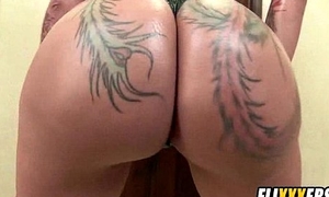 Broad in the beam ass hardcore punk dame with tattoos  1