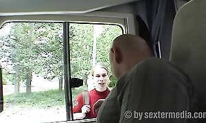 Alfresco Making love with Brunette Slut