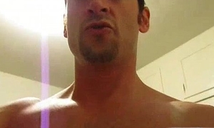 Ari silvio jerking his massive cock detached porn