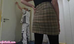 German Painter Fucks Teen ! Squirting Duct Damage