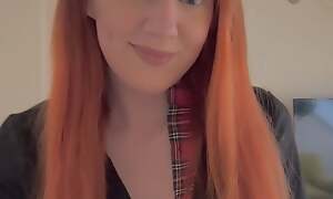 Redhead schoolgirl playing team up with herself sisterly