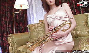 18 year old Japanese teen screams and gets creampie