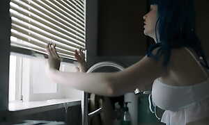 Blue Haired Girl And Roommate End Up Having Rampant Carnal knowledge After Possession By Alien Beastlike