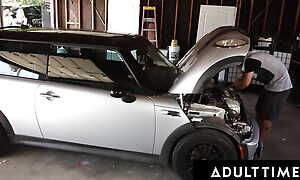 ADULT TIME - Peeping Neighbour Watches Slutty Teen Alex Grey Fucking Her Big Dick Stepdad Tommy Gunn