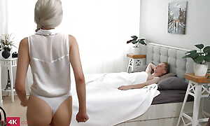 Skinny Teen Couple Analyzed Morning