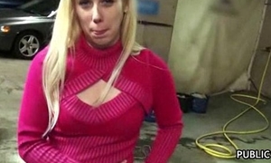 Cute teen sell for succeed in blowjob