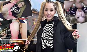 GERMAN SCOUT - Big Dick Anal Sexual intercourse Casting for Pigtails Teen Crystal Sickly in Berlin
