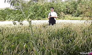 Four Skinny Minority seduce to Hard Outdoor Intercourse hard by Big Dick Guys at Make one's way up Farm