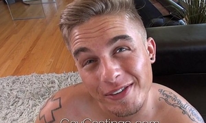 HD GayCastings - Young guy explodes with cum on tap his audition