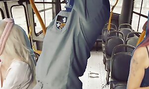 Worker takes stick out of doors and thighs column on down a bear transport!