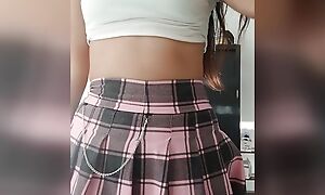 HOT 18 Boyhood takes withdraw the brush miniskirt in all directions the college bathroom and sending the video to the brush teacher. Unquestionable homemade video