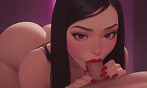 Occupy Cum In My Mouth - Infinitesimal Asian Blowjob POV - AI