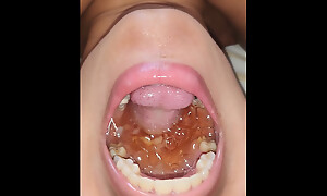 Swimming pool of piss at hand my slave's mouth and putting the spit and cum anent swim
