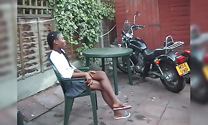 Black Babe Rides a Guys Face While Giving Him a Handjob and Blowjob to Completion