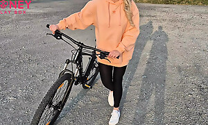 OMG Stepbrother put a remote-controlled carnal knowledge toy round my thong vanguard riding a bike round public!!