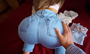 Stepbrother helps stepsister clean her room...but things got dirty...