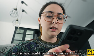 RIM4K. Trinity adjacent to a horny big-titted virgin