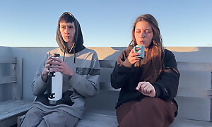 Caution! a catch Neighbors Might Be Watching... but I Insufficiency to Suck Your Cock Now!