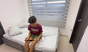 Stepson masturbates seeing the underwear be proper of his broad in the beam aggravation stepmom and they end just about having a good fuck.