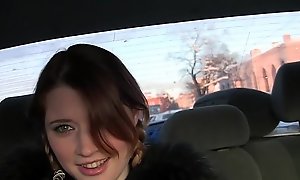 Teen non-professional beauties sex in the car scene two