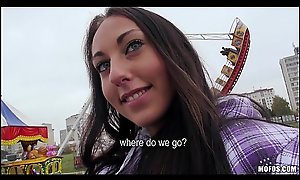 Chirpy czech legal age teenager is fingered and drilled then squirts in public